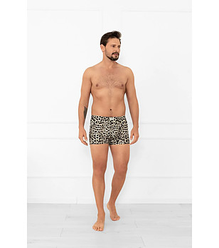 Многоцветни мъжки боксерки Kongo с леопардов принт снимка