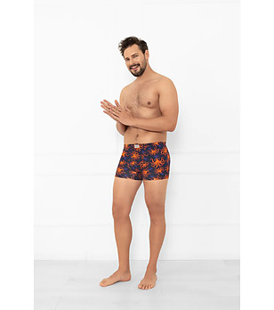 Многоцветни мъжки памучни боксерки Kraker с октоподи снимка