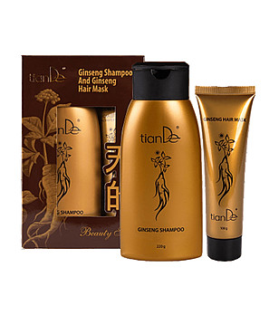 Комплект с екстракт от женшен маска 100 гр и шампоан 220 гр снимка