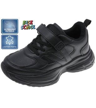 Детски черни маратонки с велкро снимка