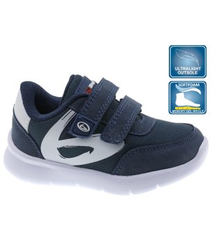 Тъмносини бебешки маратонки с велкро снимка