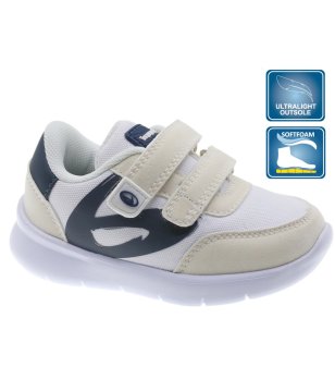 Бели бебешки маратонки с велкро и ултралека подметка снимка