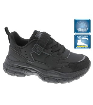 Черни маратонки с велкро и еластични връзки снимка