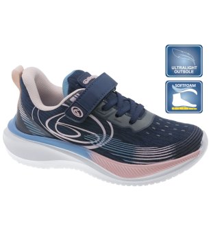 Тъмносини маратонки с велкро и еластични връзки с ултралека подметка снимка