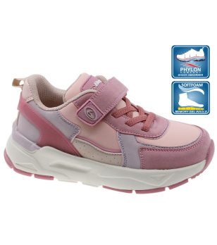 Розови маратонки с велкро и неплъзгаща подметка снимка