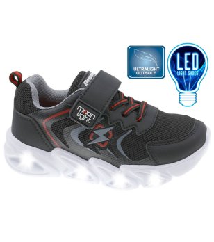 Черни маратонки с LED светлини снимка