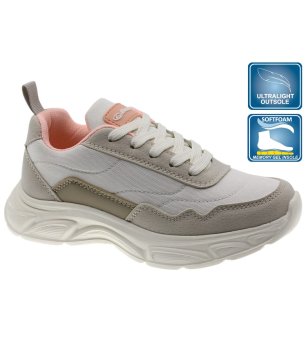 Бежови маратонки с връзки и ултралека подметка снимка