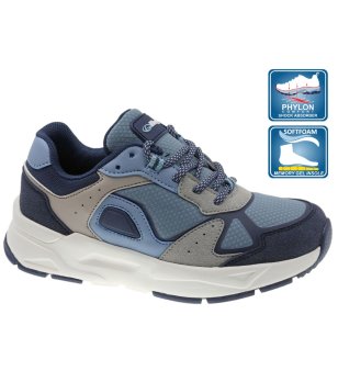 Сини маратонки с връзки и противоплъзгаща подметка снимка