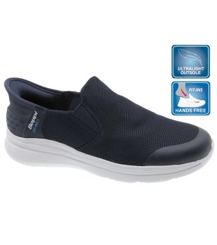 Мъжки тъмносини маратонки с лесно обуване FIT-INS снимка