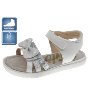 Детски бели сандали с анатомична стелка снимка