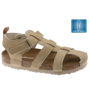 Бежови детски сандали снимка