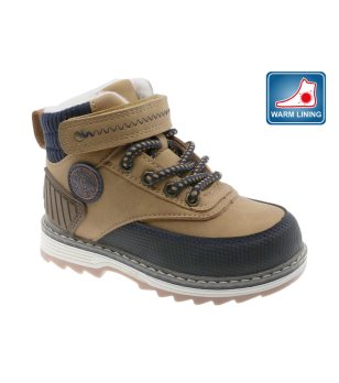 Бебешки боти в цвят камел с велкро и подсилена предна част снимка