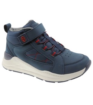 Тъмносини юношески боти с велкро и ластик снимка