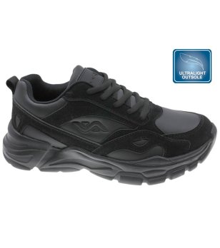 Дамски черни маратонки с връзки и лека подметка снимка