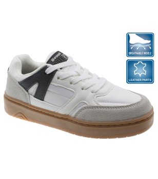 Бели сникърси с черен детайл снимка