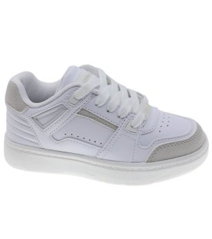 Бели ежедневни маратонки с връзки и противохлъзгаща подметка снимка