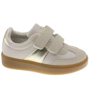 Бежови сникърси с велкро и неплъзгаща подметка снимка