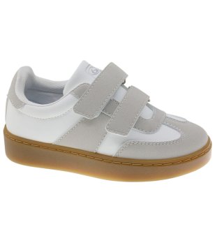 Бели сникърси с велкро и противоплъзгаща подметка снимка