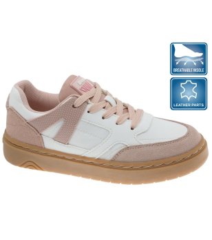 Ежедневни сникърси в бяло и розово с връзки снимка