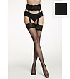 Черен чорапогащник 15 DEN STRIPPANTE SENSUAL с ефект жартиери-1 снимка