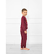 Момчешка памучна пижама в бордо с щампа Gordo-3 снимка