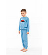 Светлосиня памучна пижама за момче с щампа Gordo-2 снимка