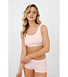 Памучни боксерки в цвят пудра Lotte с къси крачоли-3 снимка