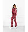 Дамски комплект в бордо с коледен принт Navara-1 снимка