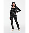 Черна пижама със снежинки Laponia-3 снимка