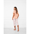 Дамска памучна пижама Satui в цвят сьомга с флорален принт-1 снимка