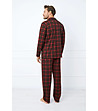 Памучна мъжка пижама на червено-черно каре Nikolas-1 снимка