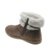 Сиво-кафяви детски боти с пух-2 снимка