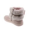 Розови детски боти с пух и панделка-2 снимка