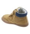 Бебешки боти в цвят камел с велкро за широко стъпало-2 снимка