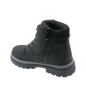 Черни юношески боти със страничен цип-2 снимка