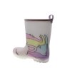 Детски розови ботуши с принт на еднорог и LED подметка-2 снимка