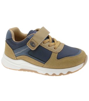 Бежови ежедневни сникърси с велкро и еластична връзка снимка