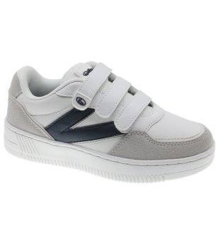 Бели сникърси от еко кожа с велкро снимка