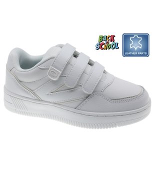 Бели ежедневни сникърси с велкро и подсилен връх снимка