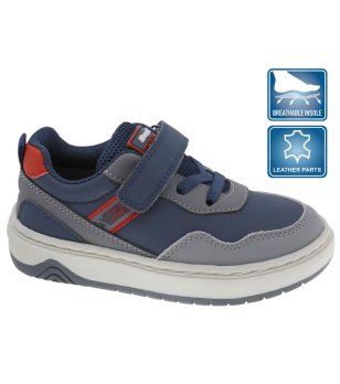 Тъмносини детски сникърси с велкро снимка