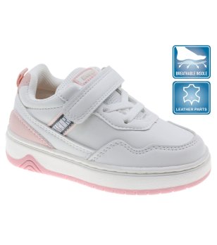 Бели детски сникърси с велкро и подсилено бомбе снимка