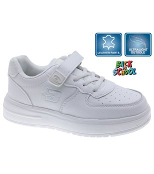 Ежедневни бели сникърси с велкро и подсилен връх снимка