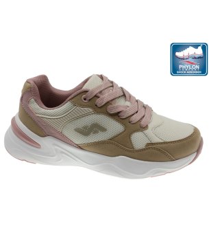 Дамски бежови маратонки с връзки снимка