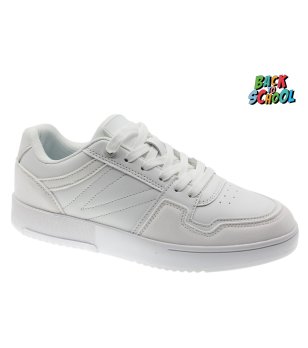 Бели сникърси за тийнейджъри от еко кожа снимка