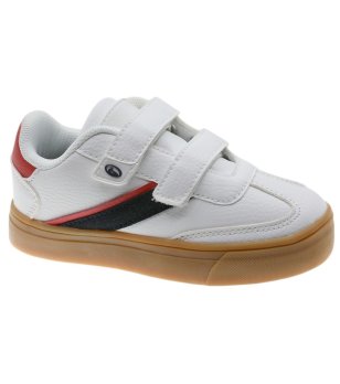 Бели детски сникърси с контрастен кант снимка