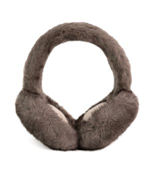 Тъмнокафяви пухкави ушанки KEYLA снимка