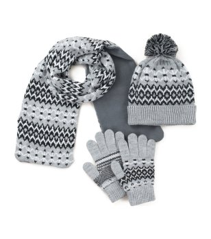Комплект от 3 части TRONDHEIM в сиво със зимни мотиви снимка
