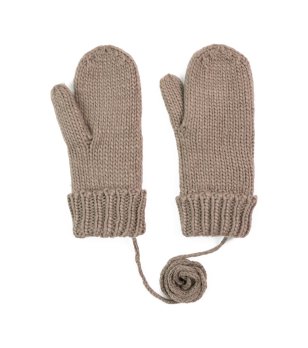 Светлокафяви ръкавици с един пръст и връзка TRINA снимка