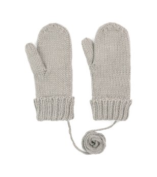Светлосиви ръкавици с един пръст и с шнур TRINA снимка