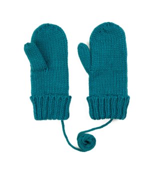 Ръкавици с един пръст и с шнур в цвят петрол TRINA снимка
